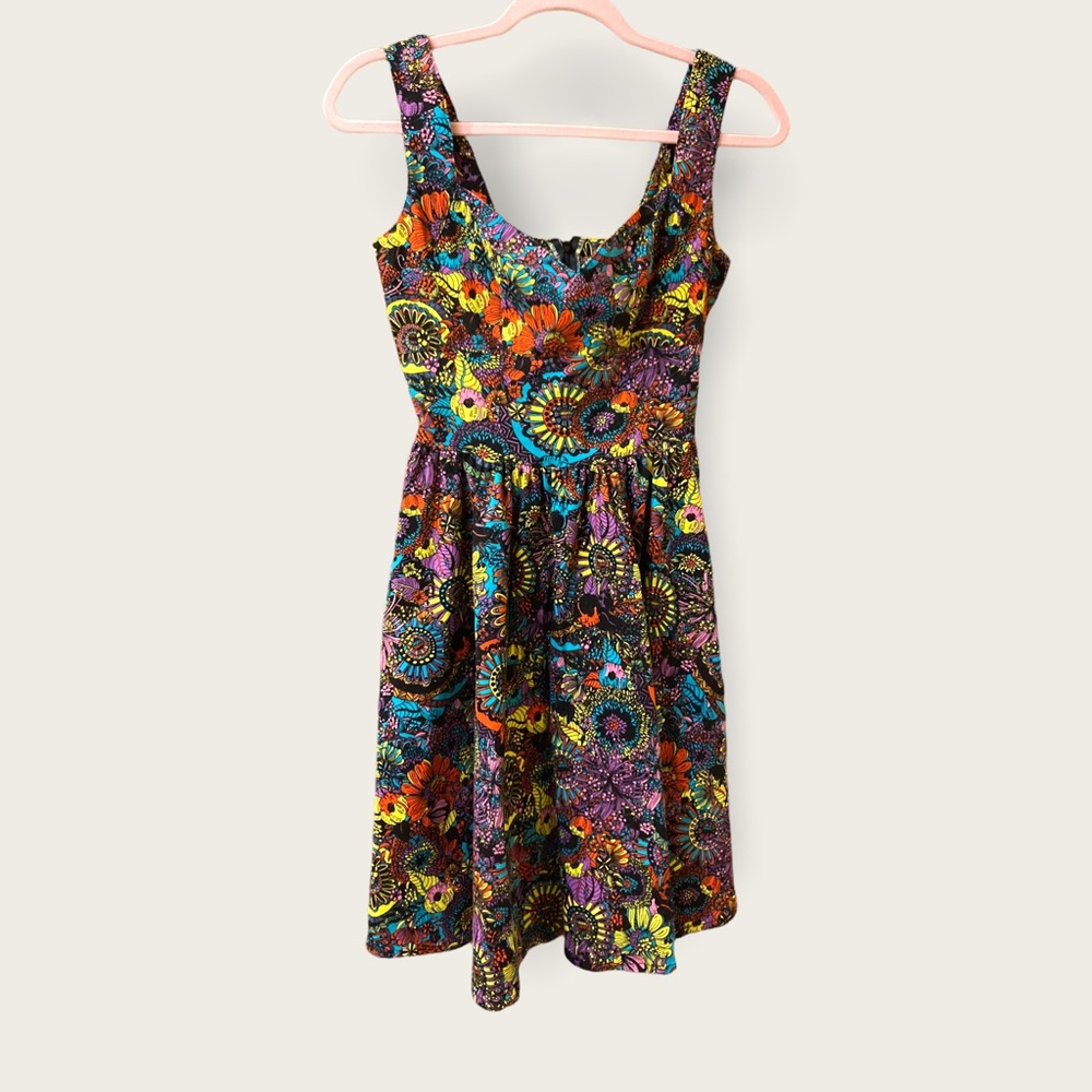 EUC vintage Nooworks Brazilian Flowers Dress - Picture 3 of 15